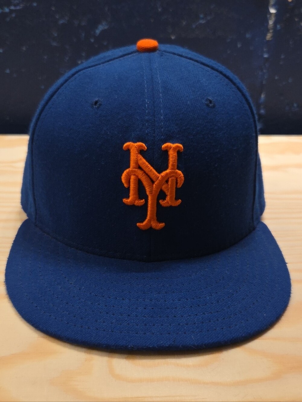 New Era New York Mets Rush Blue/Orange Fitted Baseball Hat (7 3/8)